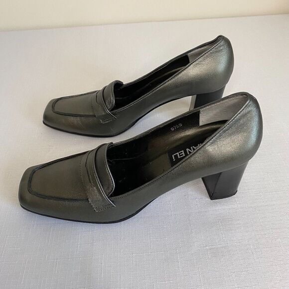 VANELi Pewter colored Square Toe Pump dress shoe size 9.5 - Picture 5 of 12